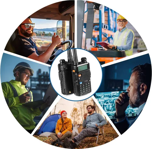 Miniatura 5 de Baofeng UV-5R 8W Radio bidireccional de doble banda, UV-5RTP Radio de mano con auricular, batería de 1800mAh, cargador de escritorio, 128CH, soporte