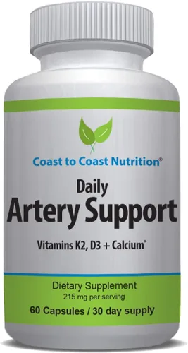 Apoyo arterial - Suplementos de arteria y circulación para el flujo sanguíneo - Suplementos de circulación sanguínea con vitamina K2 y D3 para