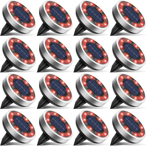 Miniatura 24 de btfarm 16 Pack Solar Lights Outdoor, 8 LED Solar Ground Lights IP65 Waterproof Flat Solar Disc Light, Pathway Lights for Garden Patio Yard Christmas