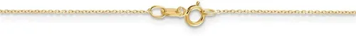 Miniatura 4 de Roy rosa joyas oro amarillo de 10K .6Mm Sólido Collar de cadena de corte de diamante longitud 16" pulgadas