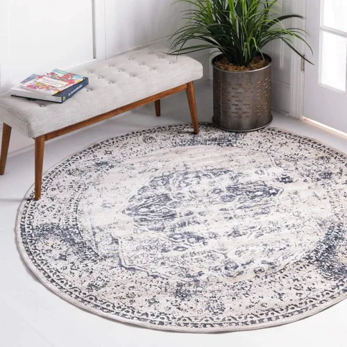 Miniatura 16 de Unique Loom Chateau Collection - Alfombra de área - Hoover (2' 2" x 3' 1" rectangular, azul oscuro/beige)