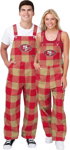 Miniatura 3 de FOCO NFL mens Nfl Team Logo Plaid Bib Overalls