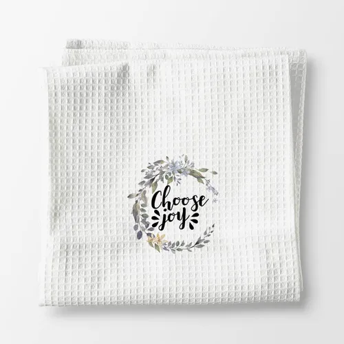 Miniatura 6 de Voatok Choose Joy Farmhouse - Toallas de cocina y baño con corona floral, toallas de mano y platos, regalos perfectos para adolescentes, mujeres