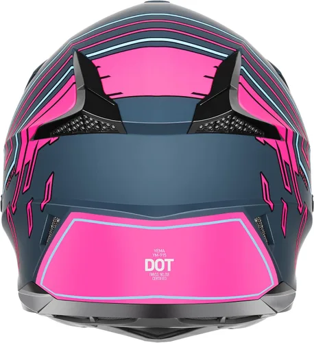 Miniatura 6 de Casco para Dirt Bike YEMA aprobado por DOT - Casco de motocross ATV MX BMX todoterreno de cara completa con 8 ventilaciones y forro removible, casco
