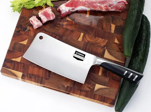 Miniatura 5 de Utopia Kitchen Cuchillo Cleaver de 7 pulgadas de Acero Inoxidable Cuchillos de Chef Carnicero para Carne, Verduras Cuchillo de Chef de Cocina