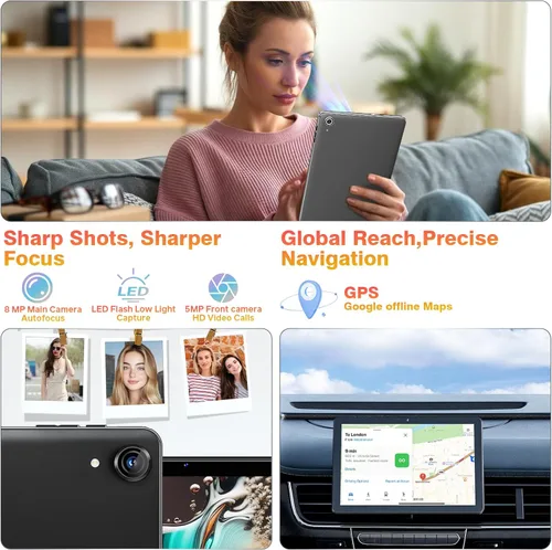 Miniatura 4 de Tablet Android 15, tabletas de 10 pulgadas, 18 GB+128 GB, expansión de 1 TB, tableta Octa-Core compatible con L1 Widevine con WiFi 5, BT5.2