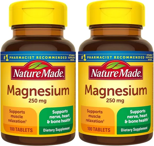 Miniatura 8 de Nature Made Óxido de magnesio 250 mg, suplementos de magnesio para hombres y mujeres, apoyo para la salud muscular, corazón, huesos y nervios, 100