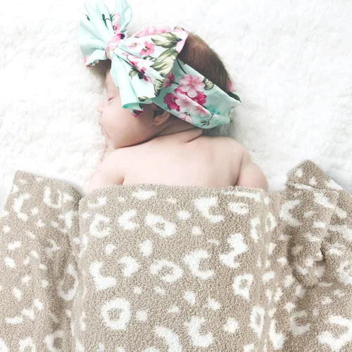 Miniatura 2 de JOOJA Manta para bebé recién nacido, para niños y niñas, esencial para bebés de 0 a 6 meses, para recibir mantas de punto, saco de dormir, Guepardo