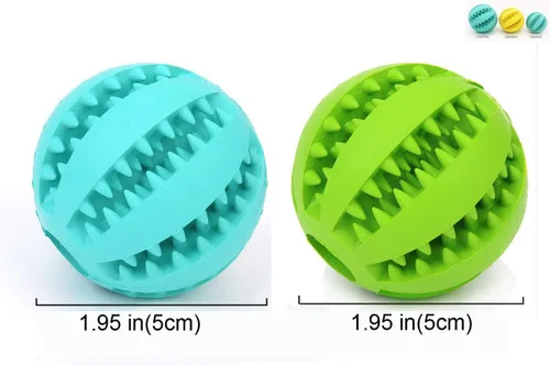 Miniatura 2 de Sunglow 2 Pack Pelota de juguete para perros, no tóxica, resistente a las mordidas, bolas de dentición para perros pequeños/medianos/grandes