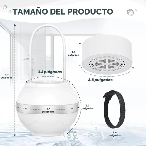 Miniatura 4 de Filtro de baño para grifo de bañera, filtro de agua de baño de 10 etapas de 2,500 galones, elimina contaminantes y equilibrador de pH, mejora