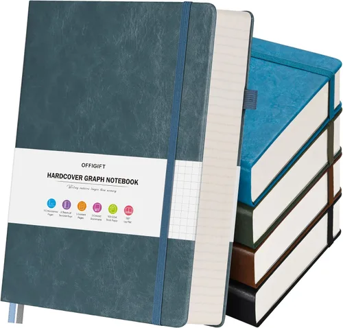 Miniatura 8 de Paquete de 5 Cuadernos de Diario con Puntos Bullet, 312 Páginas Numeradas Cuadernos de Cuadrícula de Puntos al Por Mayor, Papel de 100gsm Sin