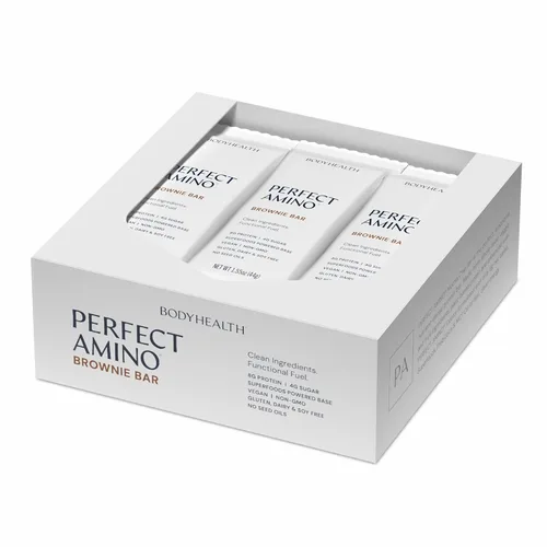Miniatura 9 de BodyHealth PerfectAmino Bar – Snack energético con proteínas de 10g, MCTs vegetales, mezcla de superalimentos, sin OMG, sin gluten, lácteos ni soja