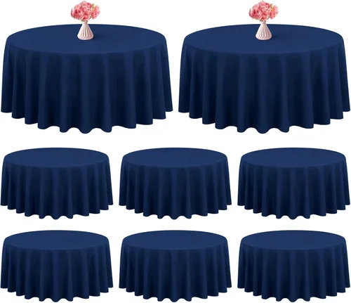 Miniatura 14 de Showgeous Paquete de 4 manteles rectangulares de poliéster de 60 x 102 pulgadas, resistentes a las arrugas, lavables, para bodas, mesas de comedor