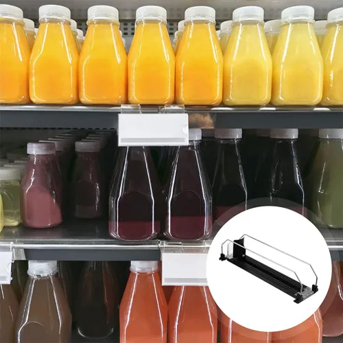 Miniatura 8 de Organizador de bebidas para nevera, dispensador de latas de soda con deslizador automático, organizador de botellas de refrigerador, soporte