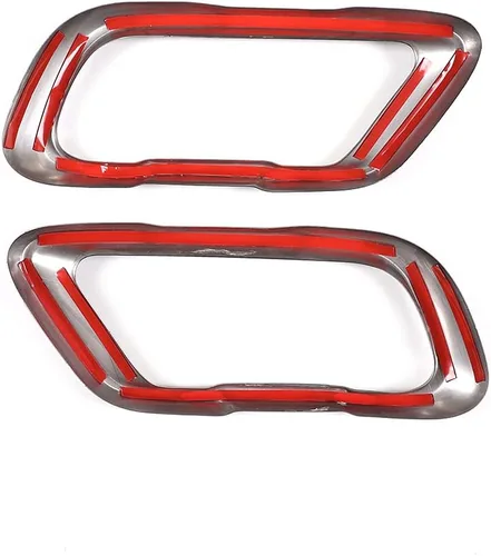 Miniatura 7 de YIWANG Accesorios exteriores de acero inoxidable, silenciador de escape, cubierta de ajuste de tubo de cola, 2 piezas para BMW X5 G05 X7 G07