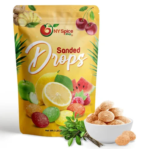 Miniatura 12 de NY SPICE SHOP Mix Fruits - Gotas de caramelo lijadas, 1 libra de gotas lijadas antiguas, dulces frescos y deliciosos a granel, caramelo duro lijado