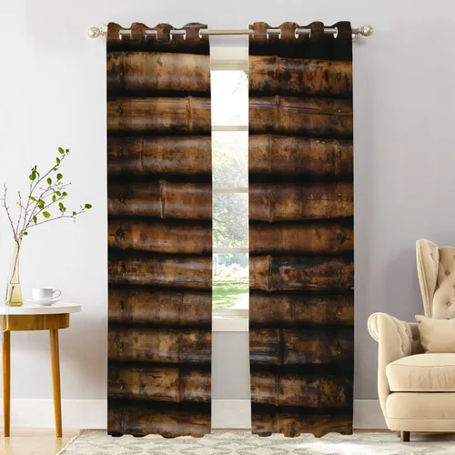 Miniatura 136 de Shrahala Floral Abstract Design Blackout Curtain Tiers, Minimalist Flower Illustration Kitchen Valance Light Blocking Tier Drapes with Rod Pocket, 2