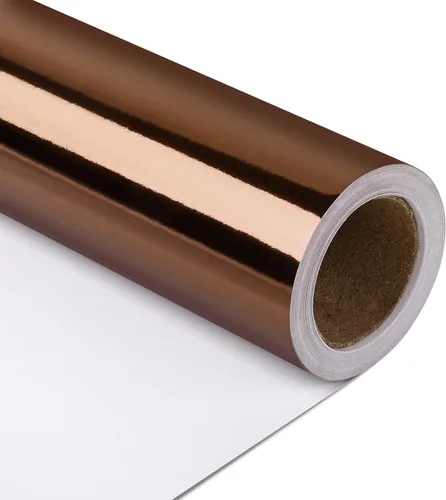 NESCCI Papel de regalo metálico marrón, papel de color sólido, papel de regalo perfecto para bodas, día de San Valentín, cumpleaños, Navidad, baby