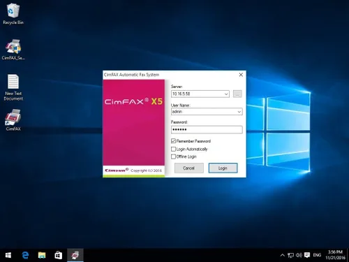 Miniatura 3 de Fax de la máquina de fax sin papel CimFAX B5 de PC/Mobile Fax2email Servidor de fax todo en uno 10 usuarios