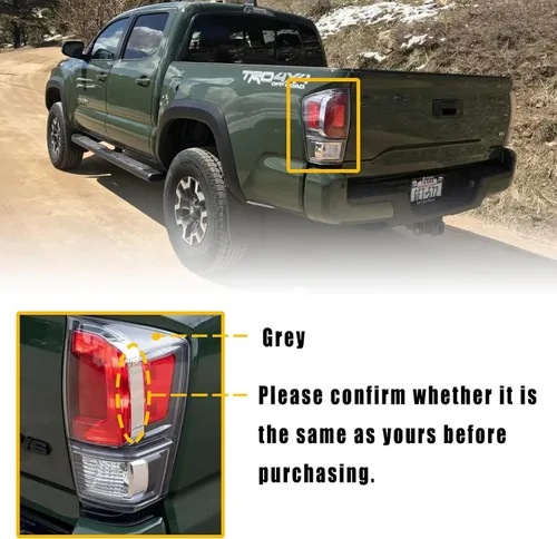 Miniatura 3 de Boine Compatible con Toyota Tacoma Pickup 2020 2021 2022 2023 Lado Derecho del Pasajero Estilo de Fábrica Carcasa de Luz Trasera