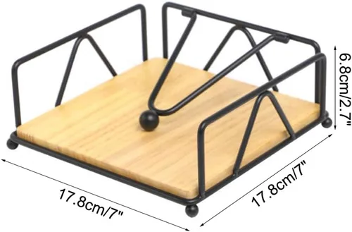 Miniatura 4 de Servilletero de mesa, dispensador de servilletas plano con brazo pesado para cocina, restaurante, hotel, bar