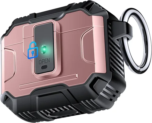 Miniatura 15 de Amoured AutoPOP - Funda para AirPods Pro de 1ª generación con cerradura y llavero, protección resistente de 360° y mecanismo de apertura de 1 clic