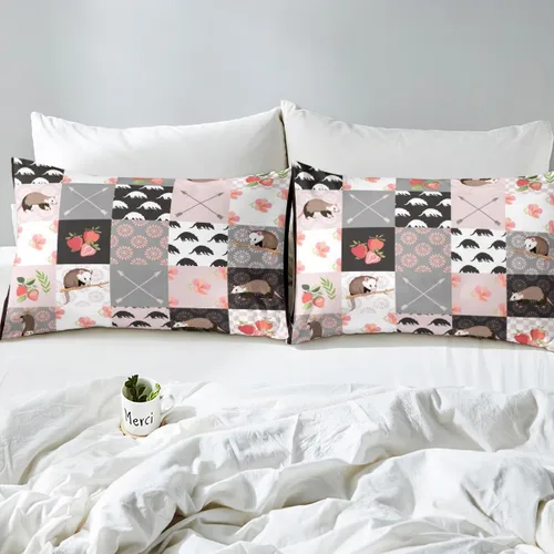Miniatura 7 de Juego de ropa de cama de zarigüeya para niños, tamaño individual, regalo de zarigüeyas, juego de funda de edredón para niños, niñas, adolescentes