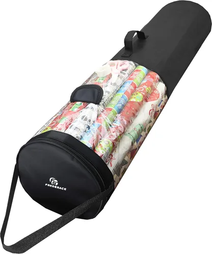 Freegrace Organizador de papel de regalo | Bolsa de almacenamiento grande de 9 x 40.9 pulgadas | Organización de bolsas de regalo debajo de la cama