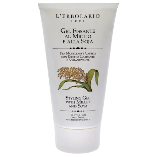 Miniatura 2 de L'Erbolario Gel de peinado de mijo y soja, proporciona nutrición y brillo, efecto espesante, rico gel cremoso, da forma a cualquier tipo de peinado
