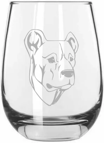 Miniatura 477 de Sakhalin Husky Dog - Copa de vino grabada personalizada de 15.25 onzas sin tallo