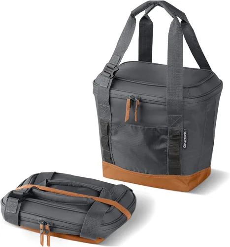 CleverMade Pacifica - Bolsa enfriadora aislada plegable – 18 / 13 Qt, enfriador plegable suave con apertura para botellas, a prueba de fugas, para