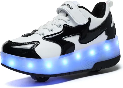 Miniatura 2 de Nsasy Zapatos de ruedas para niñas y niños, zapatos de ruedas para niños, zapatos de ruedas con luz LED para niños