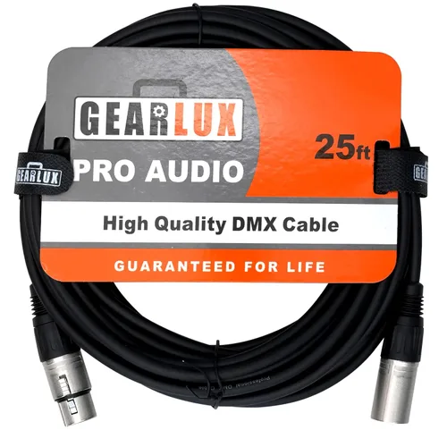 Miniatura 16 de Gearlux Cable DMX, 3 pines, macho a hembra, 3.2 pies - paquete de 10