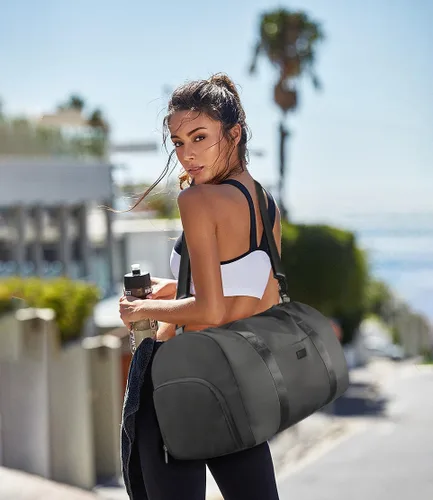 Miniatura 5 de Bolsa de gimnasio impermeable para mujer, bolsa de lona deportiva, bolsa grande de fin de semana para mujer, bonita bolsa de gimnasio para niñas