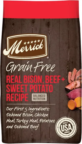 Miniatura 14 de Merrick - Alimento seco para perros, receta de bisonte real, carne de res y batata libre de granos, 22 libras, en bolsa