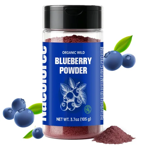 Polvo natural de arándano liofilizado, 100% bayas puras con antioxidantes y vitaminas, sin azúcar añadido, sin gluten, vegano sin OMG, para hornear,