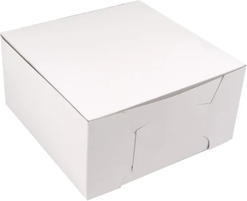 Miniatura 5 de O'Crème Cajas para Pasteles – Cajas de Panadería Blancas – Contenedores para Repostería de 14 x 14 x 5 Pulgadas – Cajas de Panadería Kraft