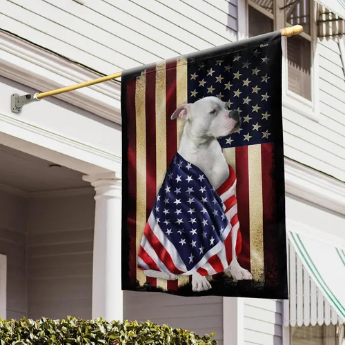 Miniatura 27 de FLAGWIX Banderas de perro patriota americano, bandera de perro labrador retriever de doble cara, decoración para el hogar, exterior, bandera