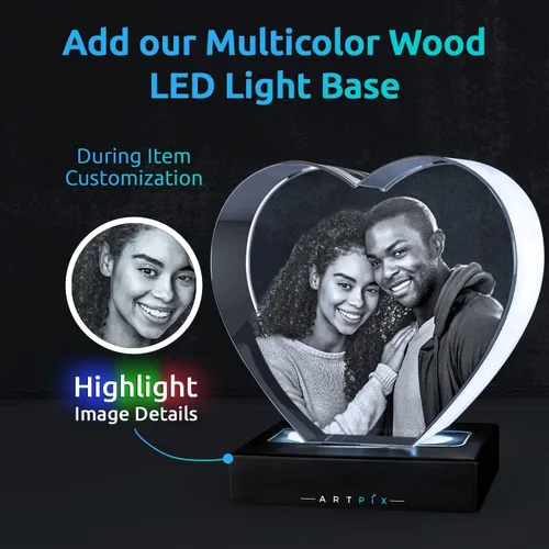 Miniatura 2 de ArtPix 3D Foto de Cristal, Regalos Personalizados de Navidad para Mujeres, Esposa, Ella, Él, Hombres, Esposo, Abuela, Gran Regalo Personalizado