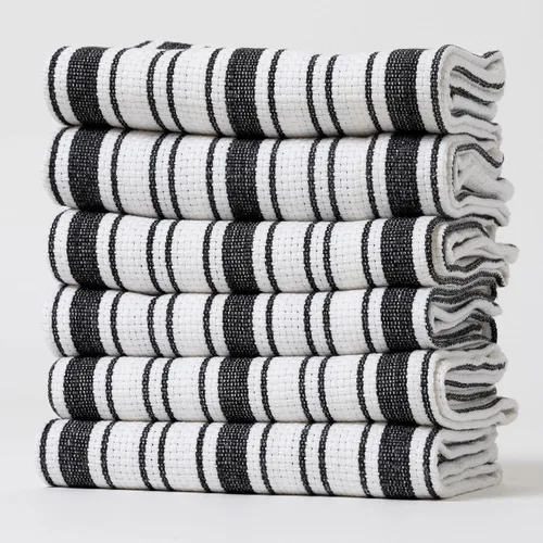Miniatura 25 de Juego de Toallas de Cocina – Paquete de 3 (20 x 30 pulgadas) Extra Grandes de Algodón Premium para Cocina – Absorbentes – 100% Algodón – con Lazo