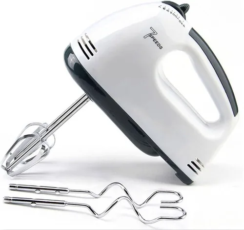 Batidora de mano eléctrica, 7 velocidades de huevo y harina de mezcla automática con batidor para cocinar pan, pastel (1)