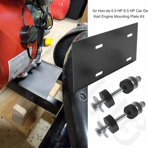 Miniatura 4 de Kit de placa de montaje compatible con Harb-or Freight Predator Engine 212cc 6.5hp, placa de montaje Predator, kit de placa de montaje del motor