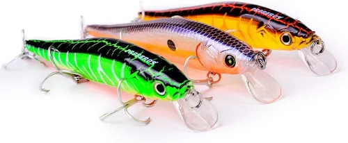 Miniatura 4 de PROBEROS Minnow Bass Fishing Señuelos - Jerkbait Sinking Señuelo Set Cebos Duros Crankbait para trucha bagre almizclado Bluegill Enchufe de pesca 6