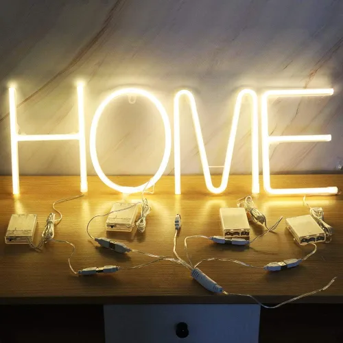 Miniatura 8 de ENUOLI - Luces LED de neón del alfabeto blanco cálido, la mejor decoración de pared para niños, hogar, bar, club, festival, Navidad, cumpleaños