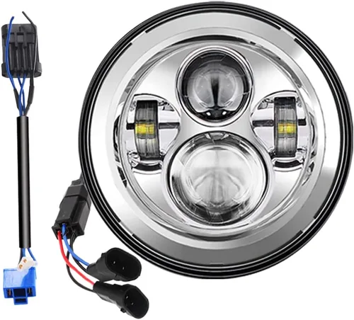 Belt&Road - Faro delantero LED redondo de 7 pulgadas para 2014-2023 + HD Street Glide Special y Road King Special, Hi-Lo Beam con adaptador de doble