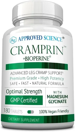 Miniatura 7 de Approved Science Cramprin - Magnesio de alta absorción, complejo de vitamina B, BioPerine - Calambres musculares - 1 mes de suministro - 60 cápsulas