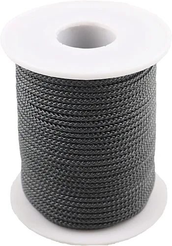 Miniatura 14 de Cuerda de hilo de nailon para jardinería, pulseras trenzadas, manualidades (0.039 in-394 pies, café)