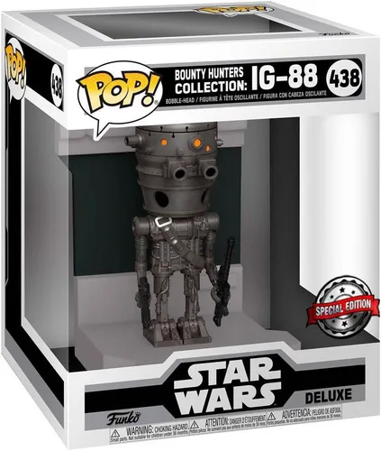 Miniatura 2 de Funko POP! Deluxe: Star Wars Bounty Hunter IG-88 Metálico