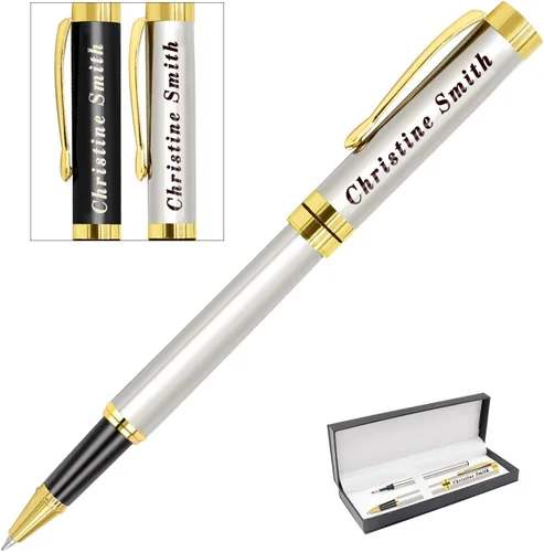 Miniatura 4 de Amlion Bolígrafos personalizados grabados con nombre, bolígrafos recargables de recarga media, regalos personalizados para hombres y mujeres Pen