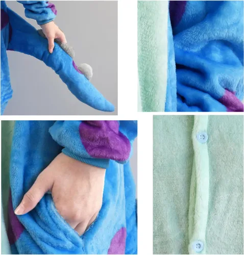 Miniatura 4 de Pijama de franela de una pieza para disfraz de Halloween, diseño de animal